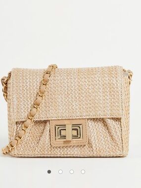 ASOS Ruched Cross Body Bag with Chain Strap